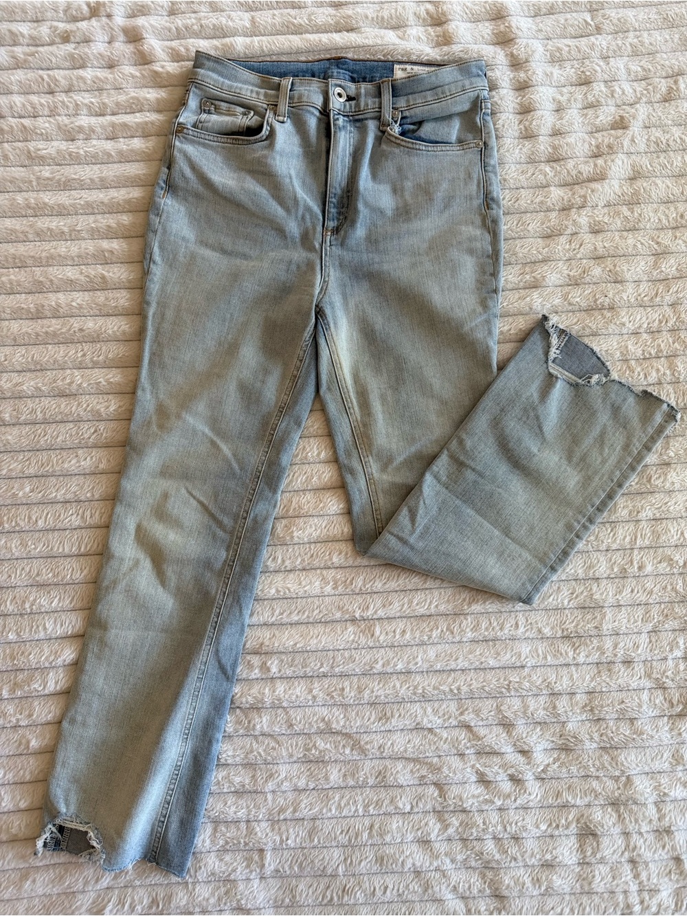 rag & bone Light Blue Ankle Crop Jeans